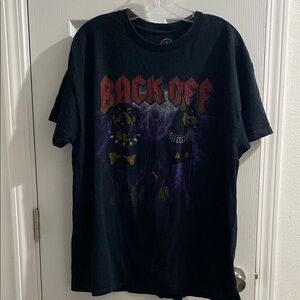 Black Graphic Tee - Back Off Design